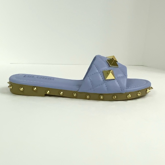 Cape Robbin Womens Wedge Slide Sandals Size 7 Purple Slip On Flip Flops - Picture 3 of 12